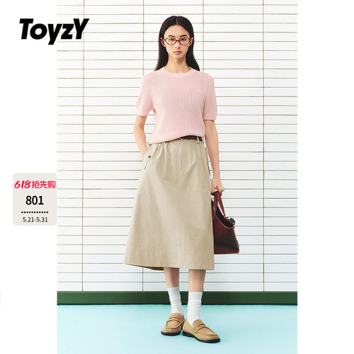 ToyzY2026夏季新款镂空圆领简约针织衫女T恤ZC36206120