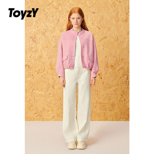 ToyzY麂皮绒宽松立领短外套