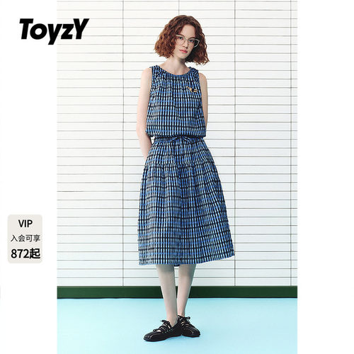 ToyzY格纹无袖上衣女夏季2026年新款/半身裙ZC36204350