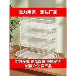 新款文件收纳层架书桌置物架可抽拉分层文件夹收纳盒桌面抽屉式书