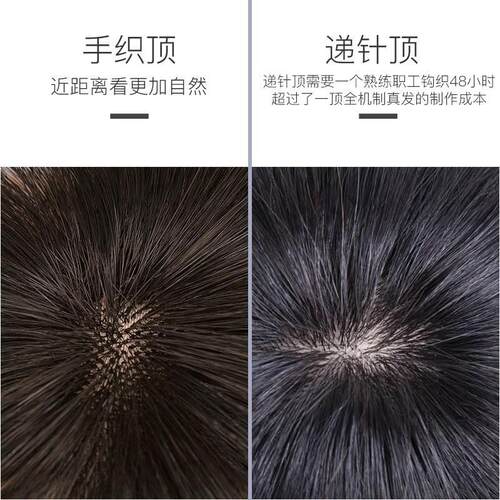 现货速发l薄假发直短发短发真人发丝士中老年款送妈妈轻发型真圆