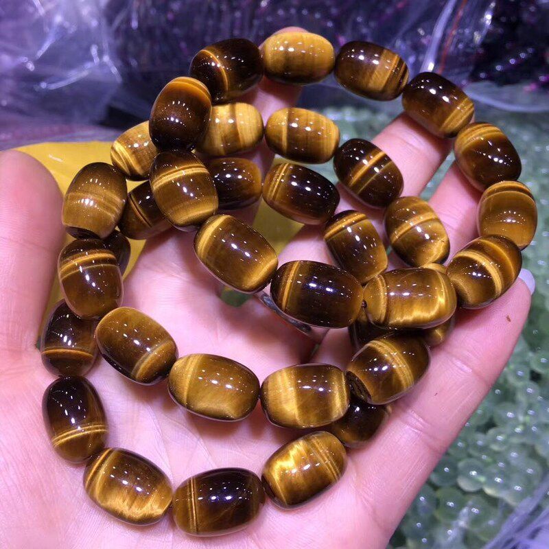 现货速发7A黄虎眼石手链虎睛石男款单圈手串猫眼石水晶生日礼物配