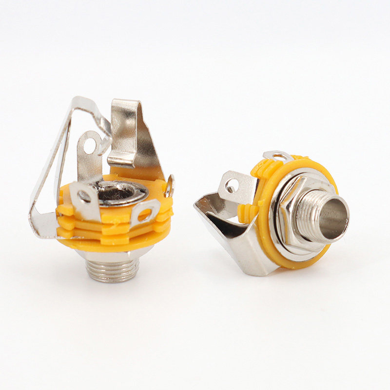 现货速发电吉他电贝司电贝斯主动被动立体插孔音频接线插口6.5mm