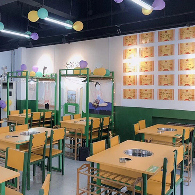 现货速发班花麻辣烫那年那班串串火锅桌椅校园风宿舍教室主题课桌