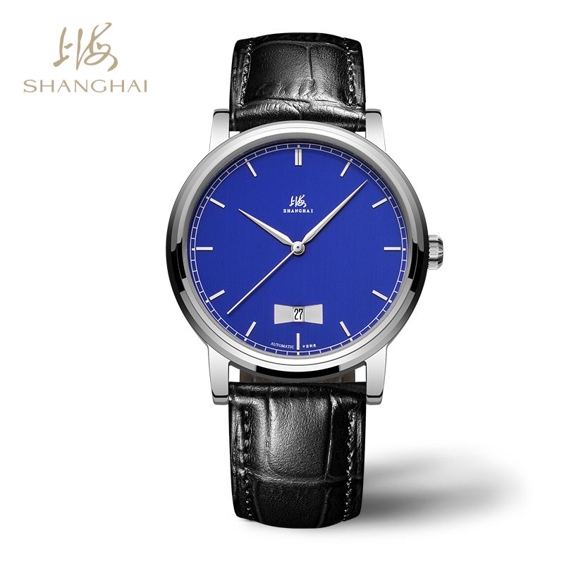 上海牌手表男自动机械表简约单历