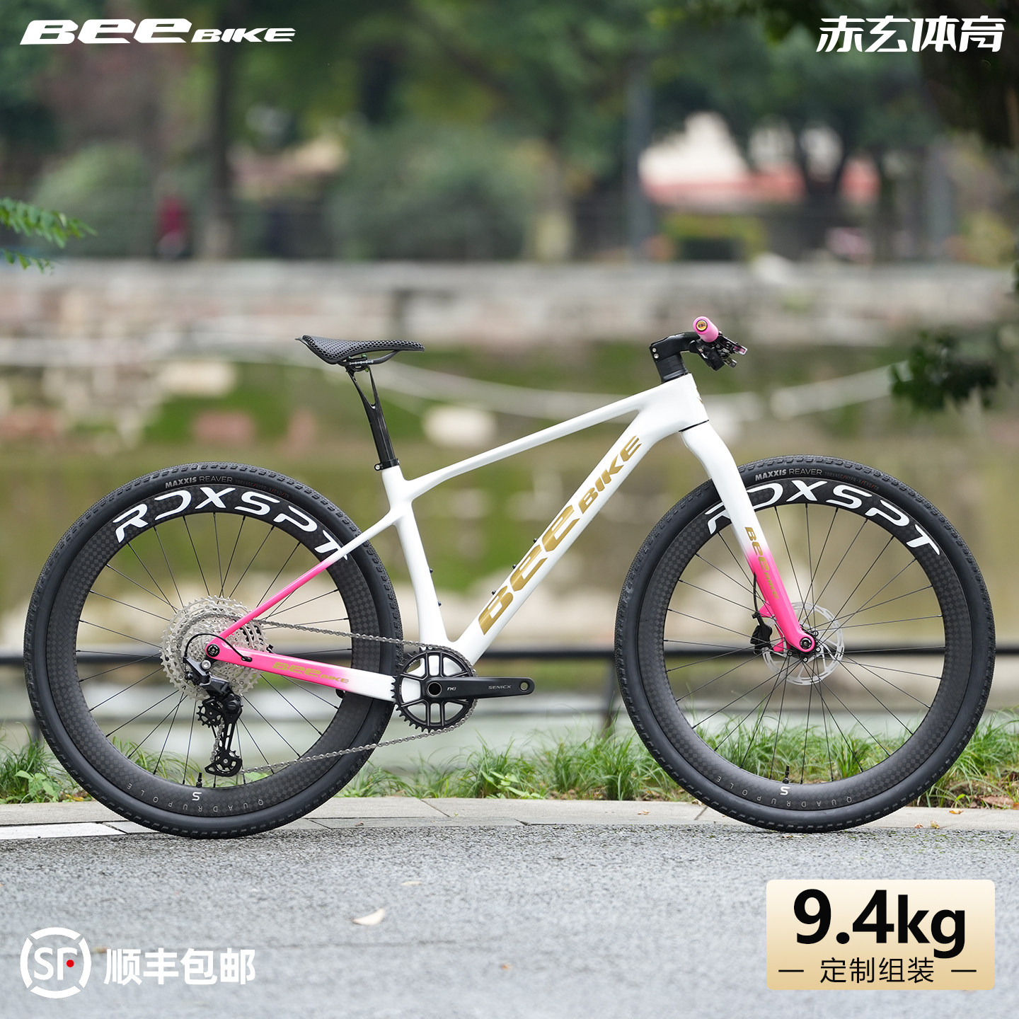 BEE定制DIY8.5kg高框山马自行车前后碟刹碳纤维车架涂装可定制