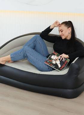 充双气人沙发休高靠背懒人床垫可折叠露营床86000垫午休闲躺椅坐