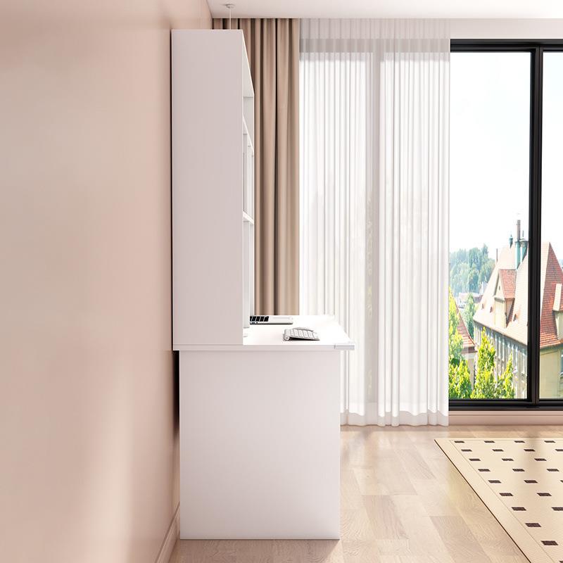 实木电桌脑学习书桌书架合书柜一体台家式见详情用简约卧室组学生