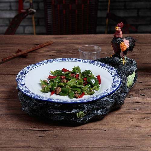 酒TFW具餐特色餐饮具盘菜子饭店农家乐新品创意意境店餐盘干冰餐