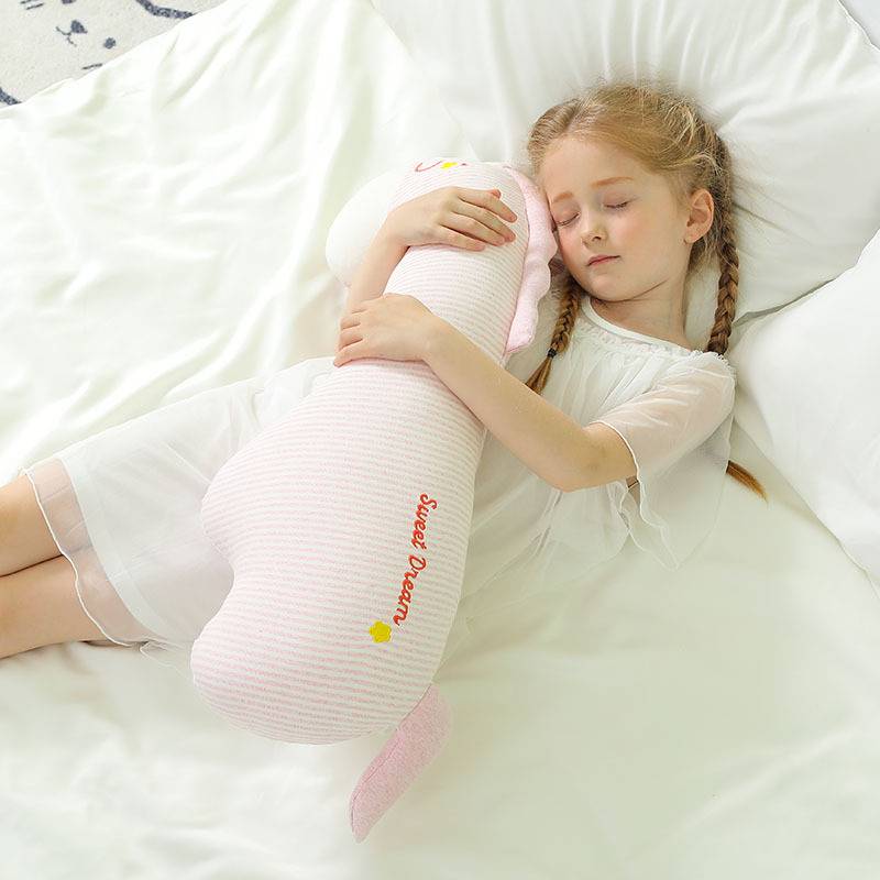 A类纯棉独角兽长条抱枕儿童睡觉侧睡夹腿男女生床上专用床头靠垫