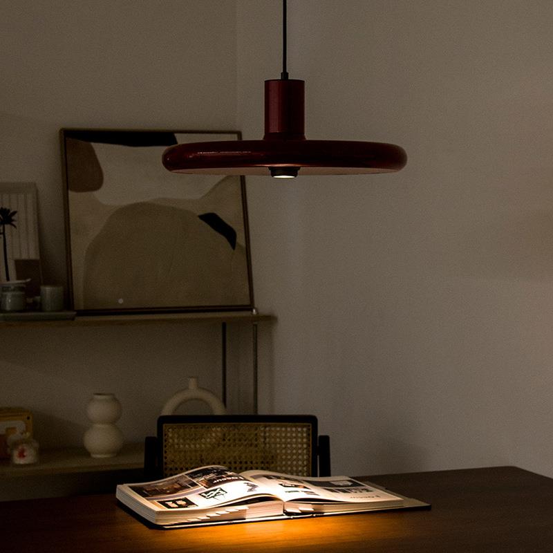 UF飞盘碟中古餐厅吊灯CY023022O茶复古红色简约现岛台书代房室吊