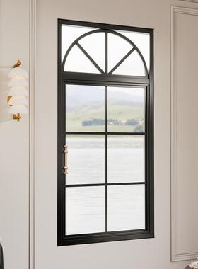 八铁老法式18812复古窗户铁艺洋房艺术璃推钢化玻钢窗室内门窗平