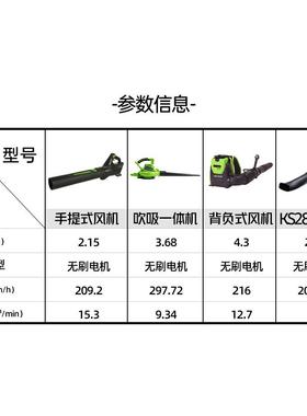 凯姿4吹0V吹负风USO机KZ446背式锂电吹雪机KS288鼓机充电式尘风机