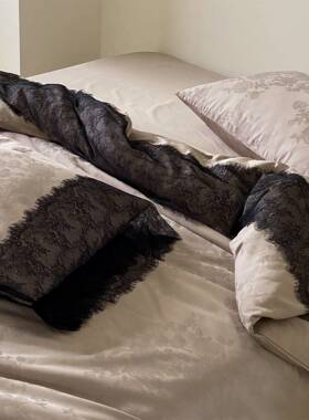 法式复古蕾17627丝花边1全00支棉长绒棉提四花套件套公主风轻奢简