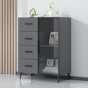 V五斗柜玻璃门简8现代抽屉式收纳GKU柜卧室柜约子物柜轻奢五斗储
