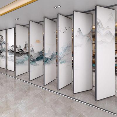 酒店活动隔断墙吊轨屏风办公室推拉隔音移动折叠门饭店包厢宴会厅