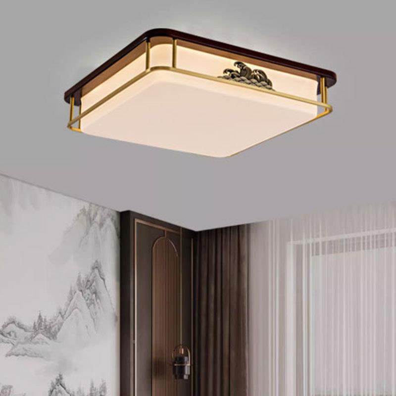 苏印ISG新中式客厅灯仿云石顶灯简国约复古中全风铜书房卧室吸灯