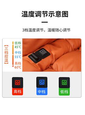 坐垫靠TF-KJB05垫一体公办久室坐椅子座电加热冬季靠背护腰保暖垫