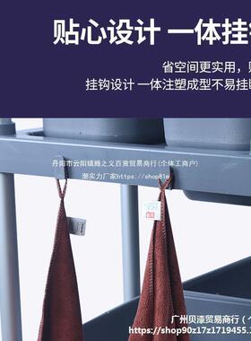 酒店收餐车三推车撤餐车收碗车带垃饭12098圾多桶功能塑层料餐厅