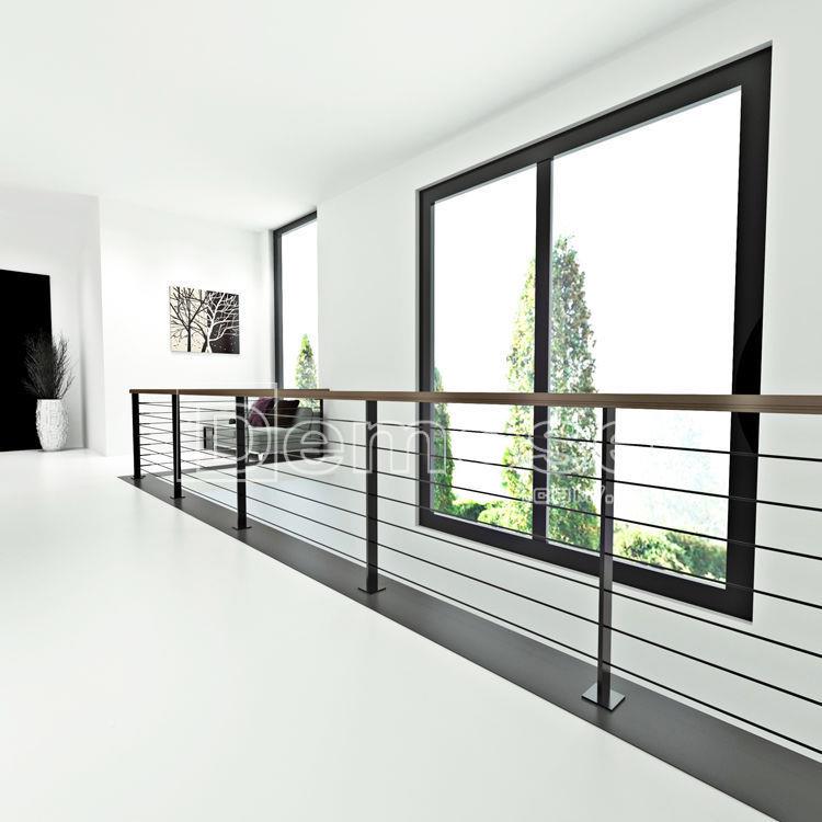 别墅台图防护栏DMS-B251厂家直销钢索钢丝绳来护栏可做砂光烤漆阳