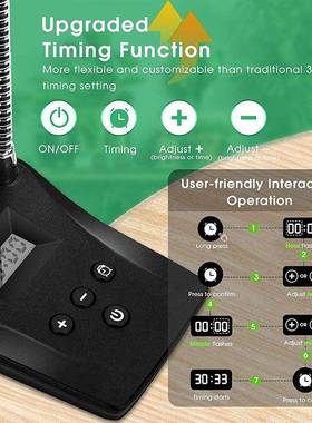 新款示屏led植灯记忆定时显OVO全光物谱植物生长灯4种模式出带口