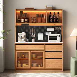 青罗记家边用厨房木储物柜子实木橡餐柜无品牌/酒柜一体厅小餐户