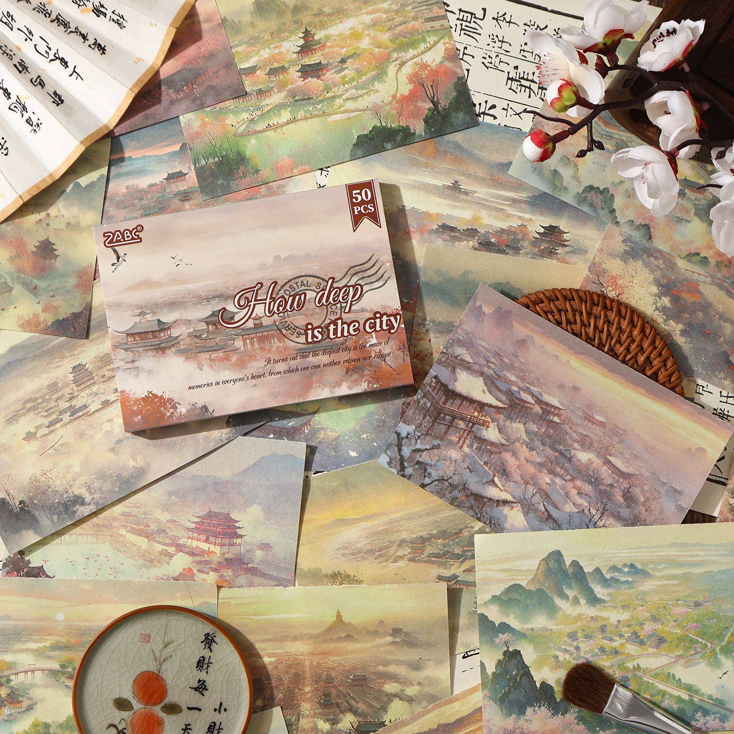 悦真四季绘卷便签纸无粘性素材纸 复古古风素材本diy手帐素材复古,文具电教/文化用品/商务用品,贴纸/立体贴纸,淘宝优惠券,粉丝福利购,淘宝优惠卷