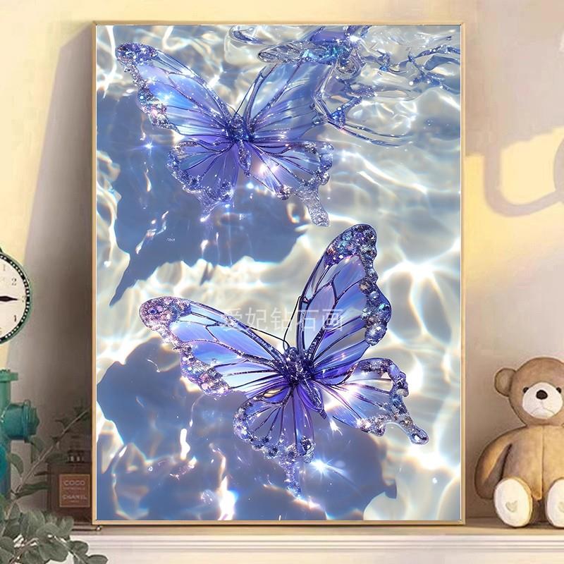 新的DIY手工完全粘贴点钻石方形钻石全钻石钻石画钻石刺绣水两祇