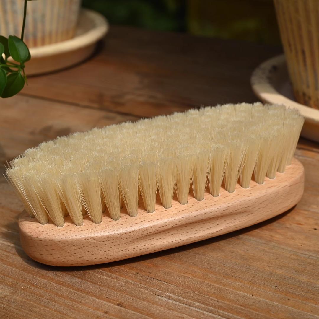 白猪鬃刷羊毛大衣除尘梳理皮革抛光