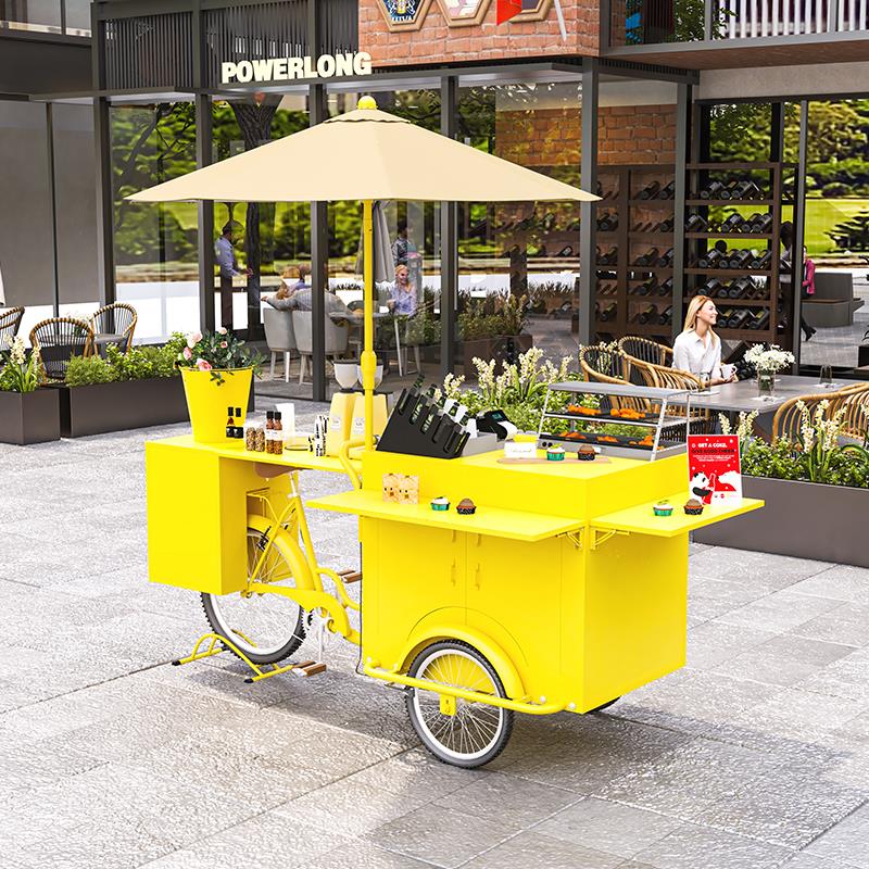 多功能餐车移动小吃车市集流动摊位车奶茶甜品美食售车摆摊小推车