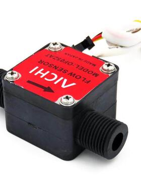 AICHI齿轮流量计OF052AT洗洁精高粘度液体流量感测器4分霍尔方型