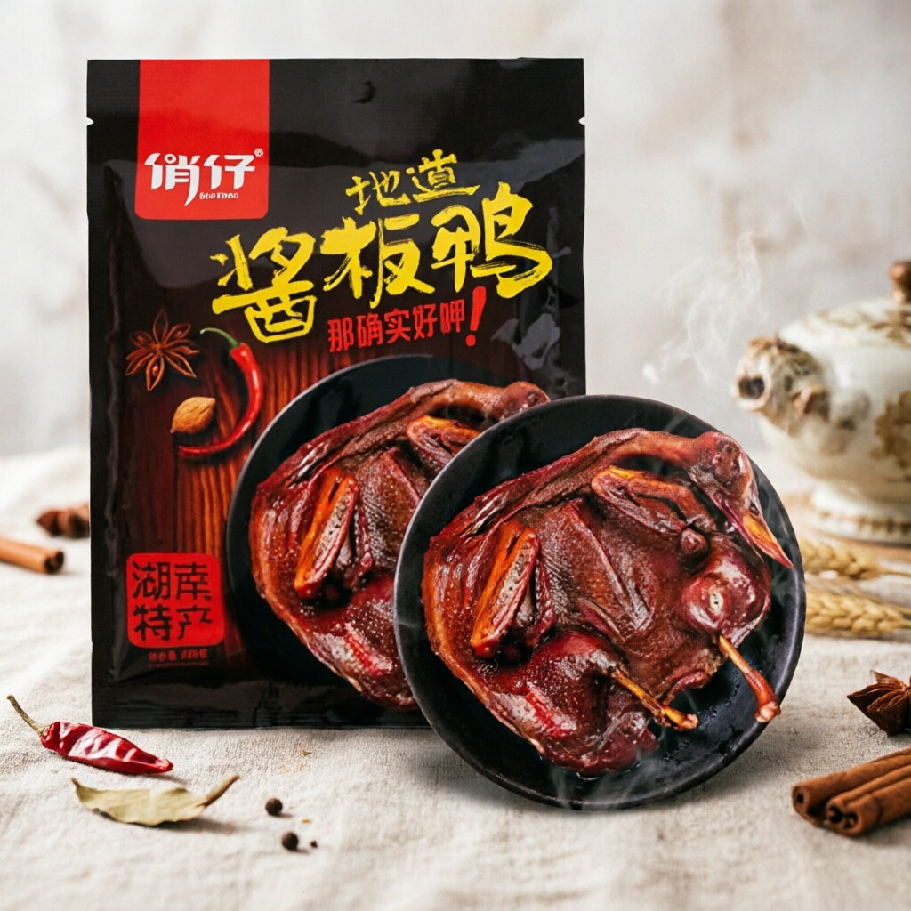 常德特产俏仔狠辣酱板鸭260g整只风干手撕麻辣鲜香越嚼越有味
