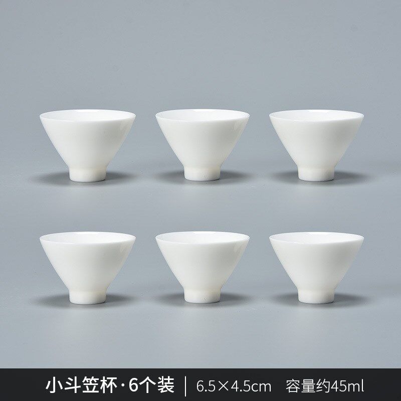 现货速发德化白瓷功夫茶杯陶瓷主人杯单杯茶盏纯白茶碗家用小杯品