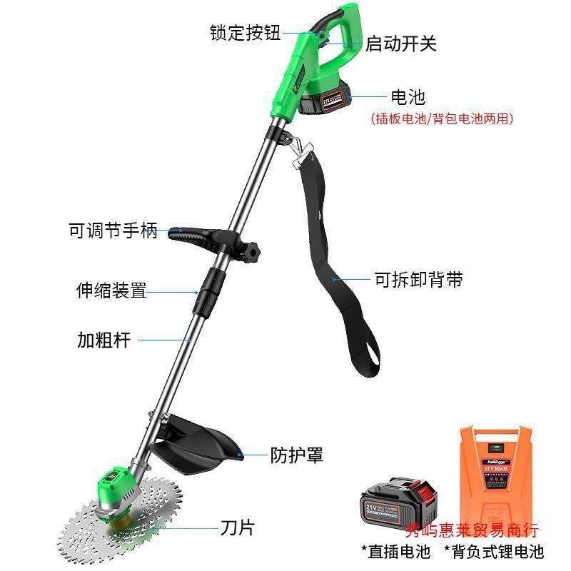 现货速发新款背负式割草机电动除草机割灌机长续航手持无刷大功率