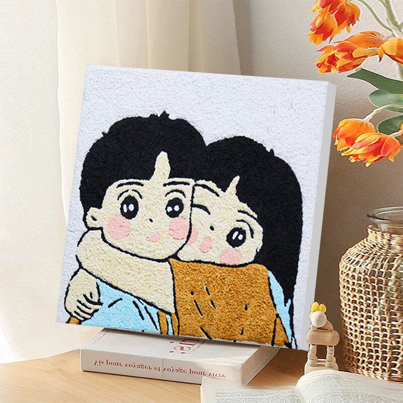 现货速发纸浆画手工制作生日儿童肌理立体画摆摊创意数字油画