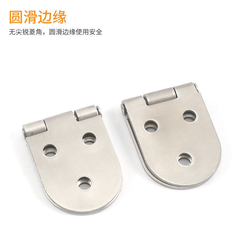 现货速发不锈钢翻板铰折叠合页椅子床固定连接配件暗藏腰铰台面圆