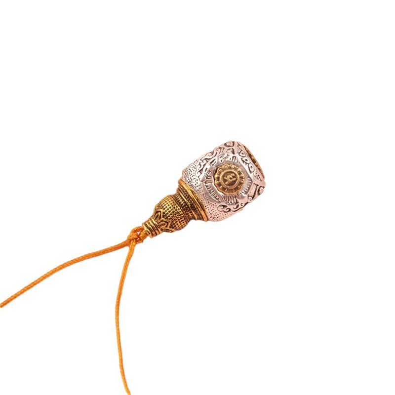 现货瑞兽藏银合金三通佛头打孔文殊菩萨文玩佛珠手串饰品配件
