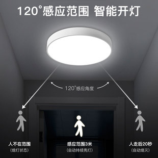 led吸顶灯雷达感应灯过道仓库工厂楼道车库停车场过道走廊民宿灯