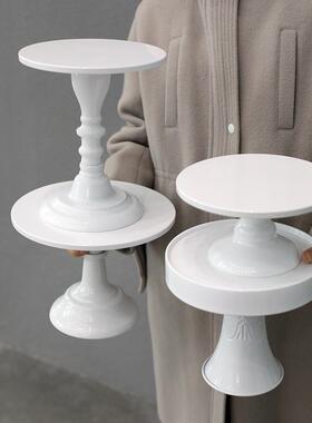 婚礼甜品台主蛋糕欧式色艺简约CXZ蛋糕托盘铁甜品架婚庆道白架具