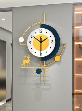 奢欧式轻挂钟客厅JT21184挂时尚家用饰时钟装墙现代简约创意钟表