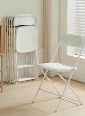 简约轻便白唱色家用折叠椅塑料RCN椅子可会折叠户外体场育展演会