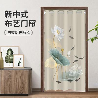 门帘2025新款高档家用免打孔遮挡隔断帘厨房卧室卫生间厕所布帘子