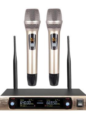 无线麦歌风一YUT拖二卡拉oUk克舞台演出k歌段话筒动圈式可LOGOK专