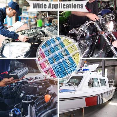 810PCS 盒装热收缩连接器绝缘汽车船用端子 环叉钩铲对接接头套件