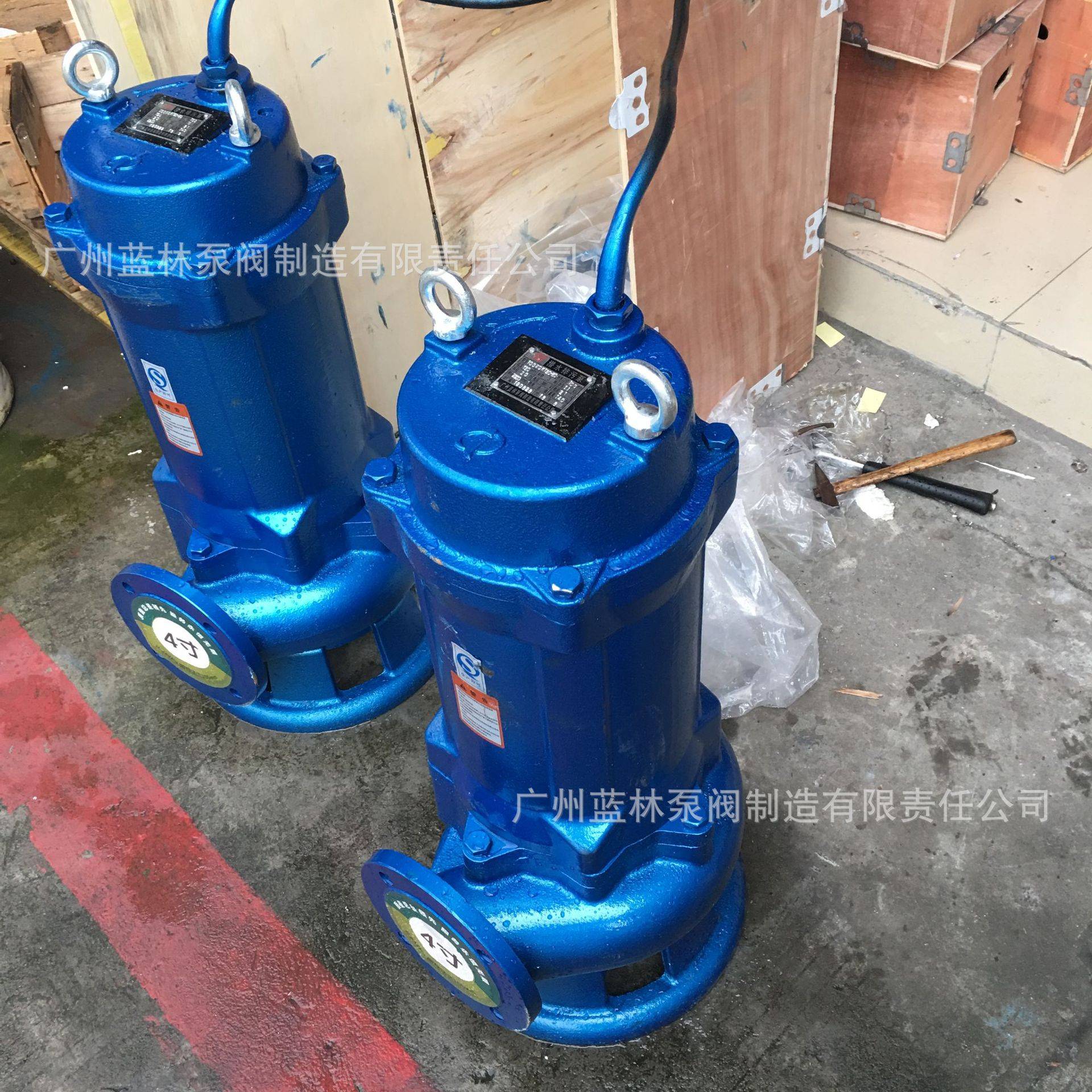 4寸切割潜水泵 100WQ5.5QG抽粪化粪池清理泵 5.5kw杂草切割潜水泵