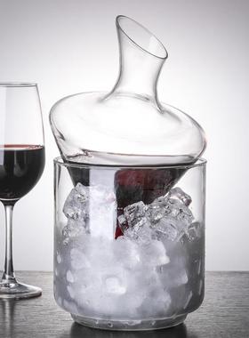 分酒器酒用家冰玻璃设计旋转盛创意感酒壶具套装桶IRS红酒醒酒器