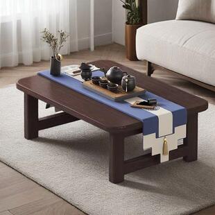 家习用桌橡胶木桌家用实榻木榻米小茶YTS炕几飘窗桌床上学桌电脑