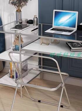 房不锈钢管办公桌AWU简客厅书化桌梳妆妆桌台书写字台电脑桌约现