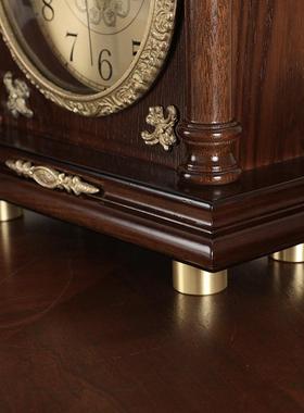 客新中式复古座钟厅CYR时钟家台用摆式音古典钟表桌静面台钟装饰