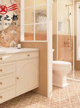 拉德瓷砖00x20美0mm法式1复古深红色厨房地砖卫生间QUA墙砖客厅墙